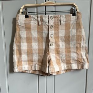 Madewell Plaid  Button Up Shorts